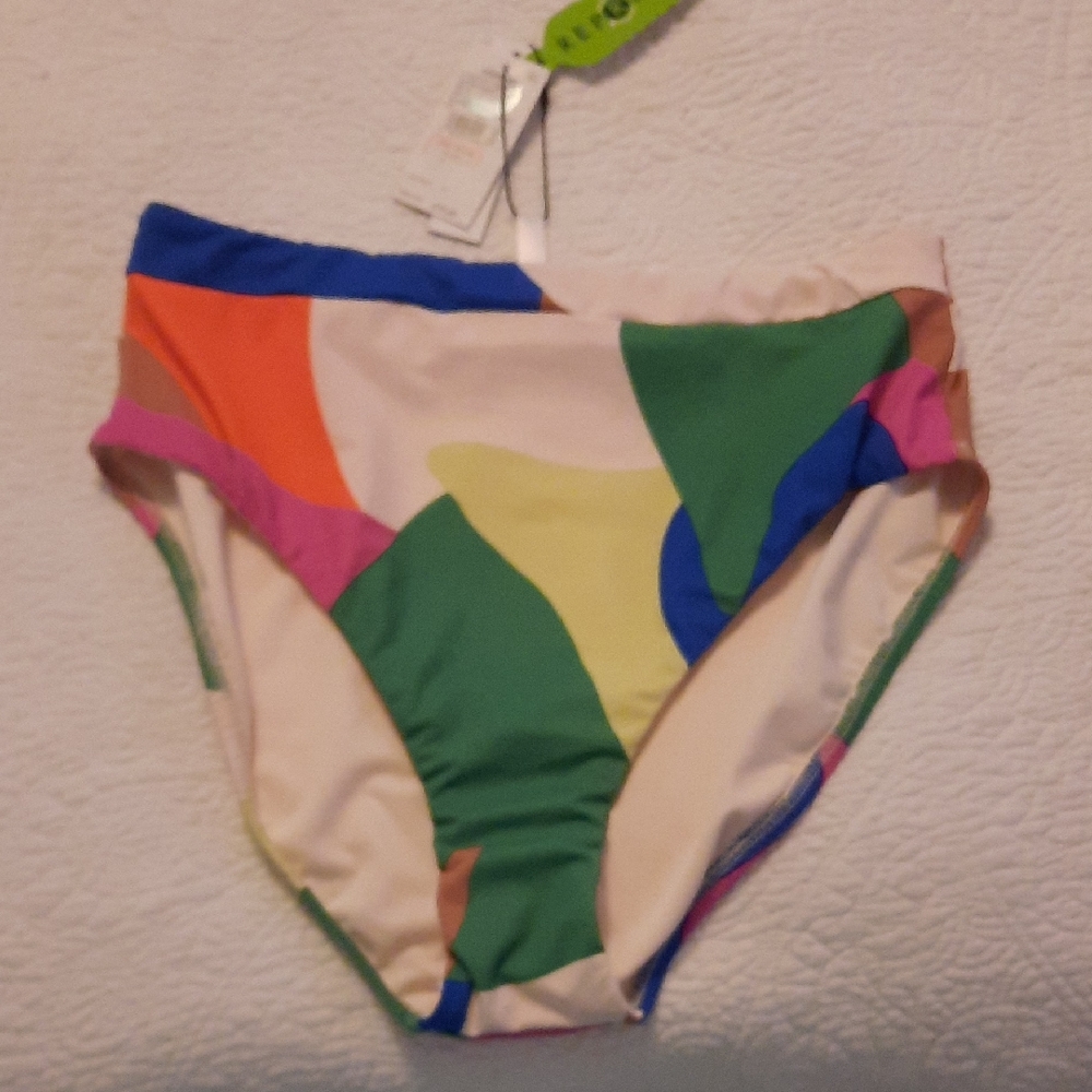NWT Colorful Abstract Bikini Bottom